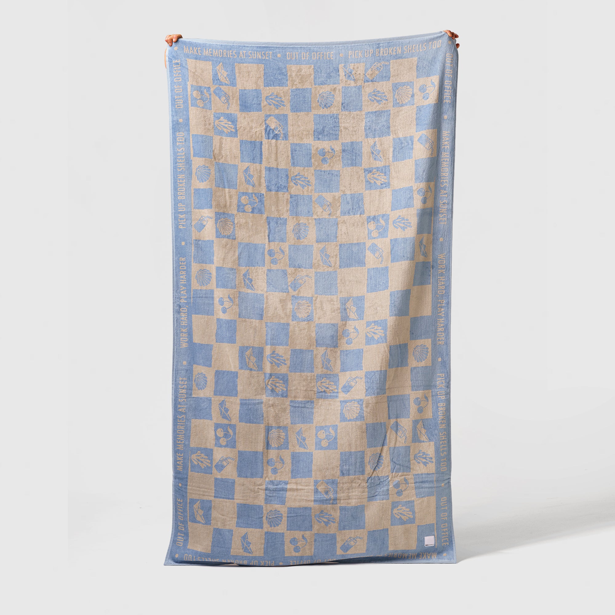 Beach towel- PICK UP BROKEN SHELLS TOO