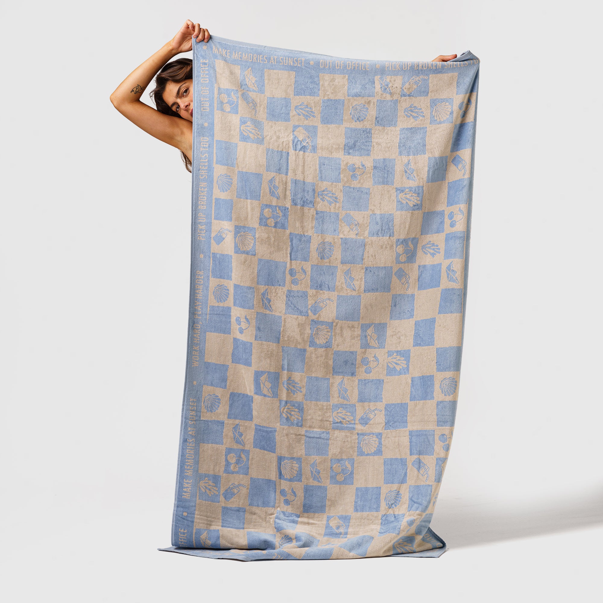 Beach towel- PICK UP BROKEN SHELLS TOO