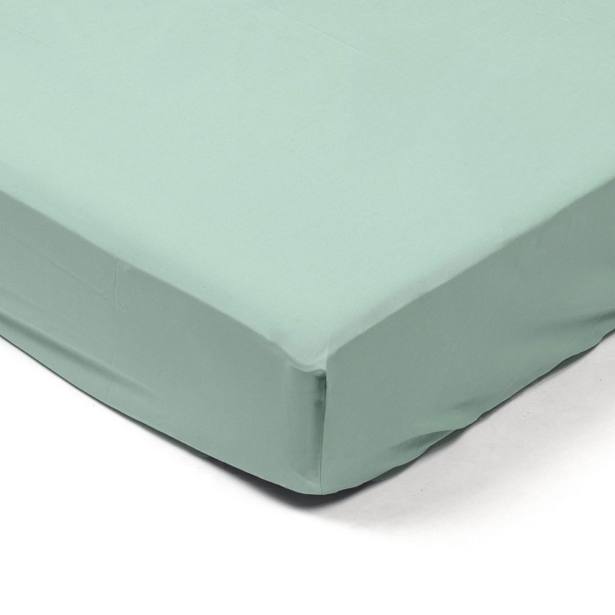 Fitted sheet - 200 threads percale (Soft Green)