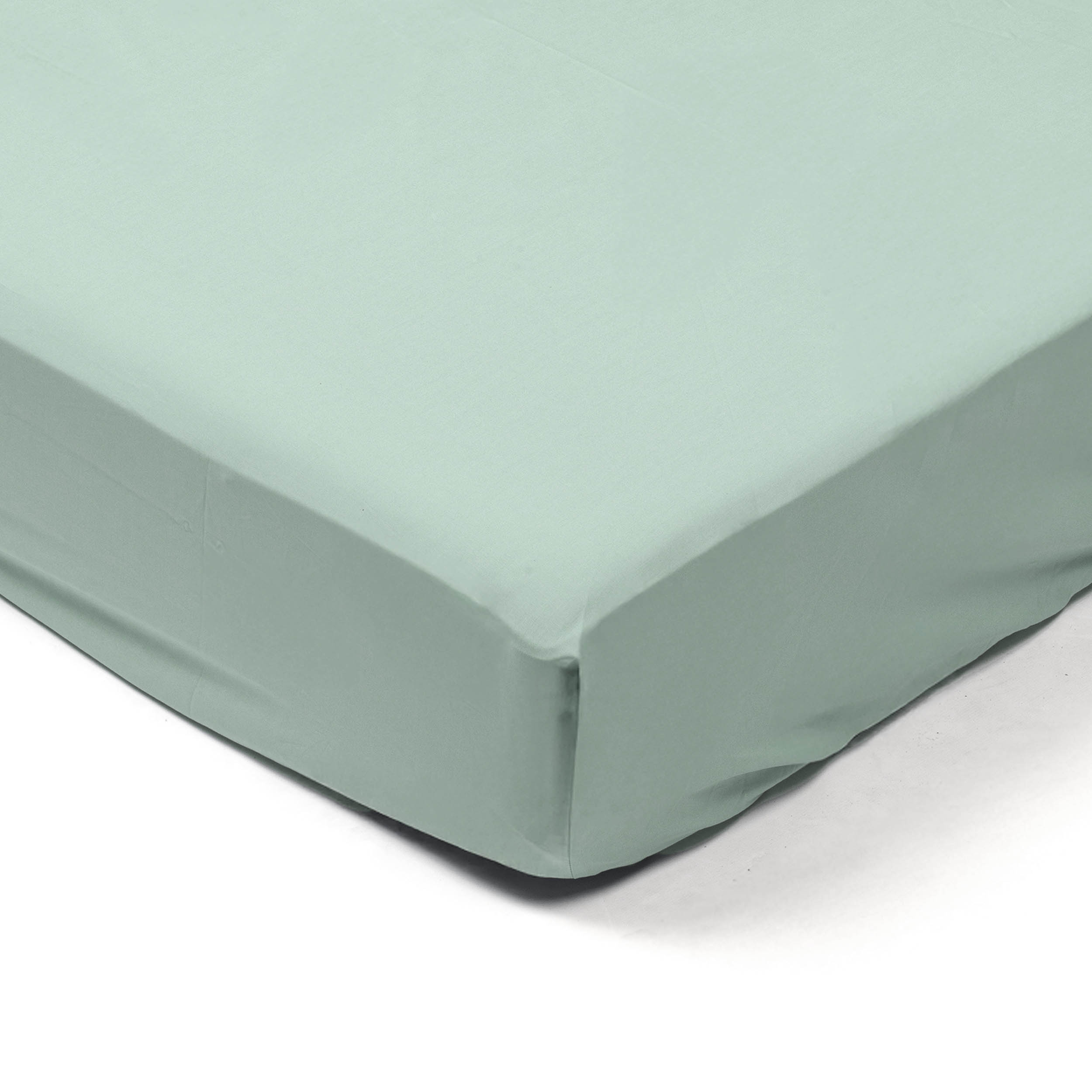 Fitted sheet - 200 threads percale (Soft Green)
