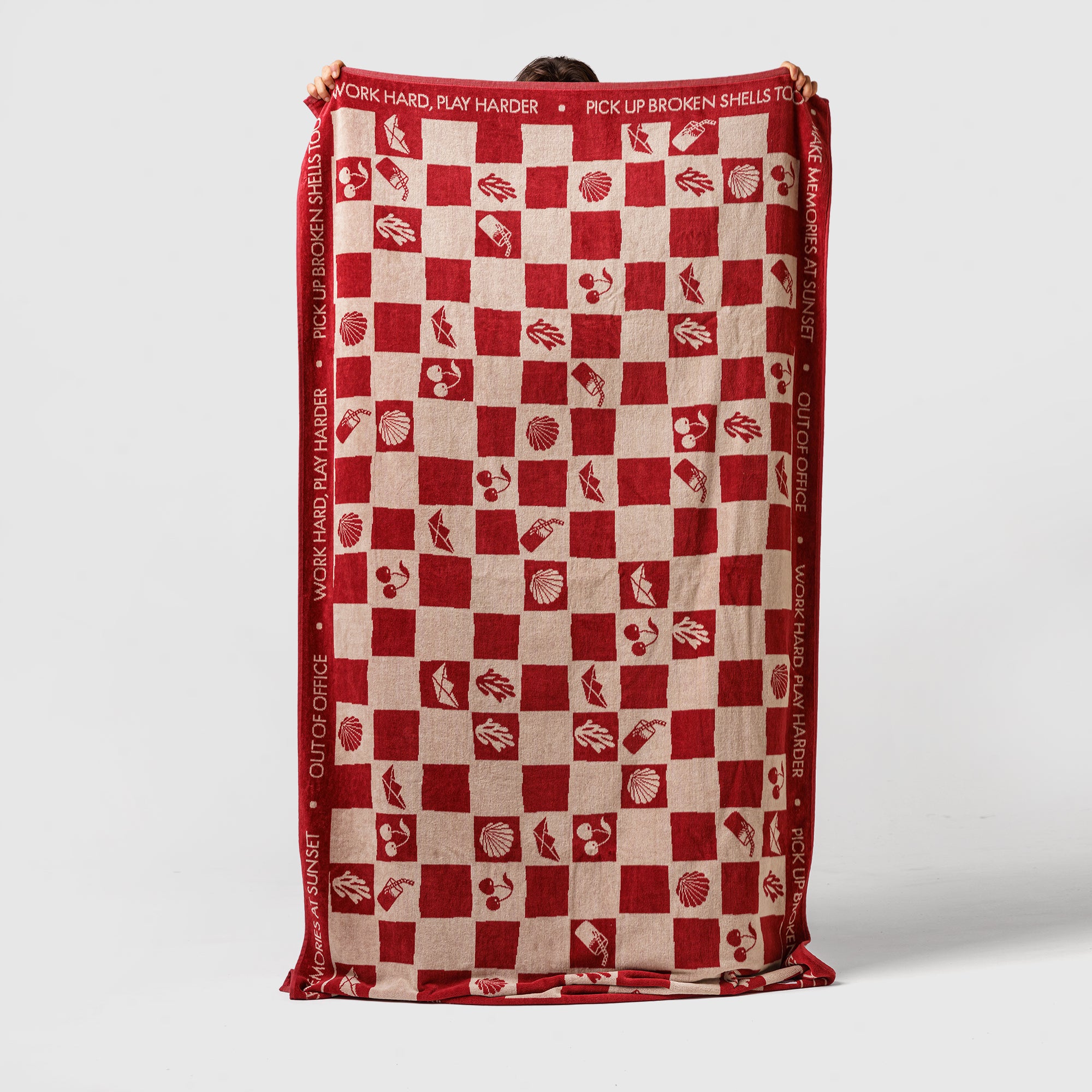 Beach towel- WORK HARD, PLAY HARDER