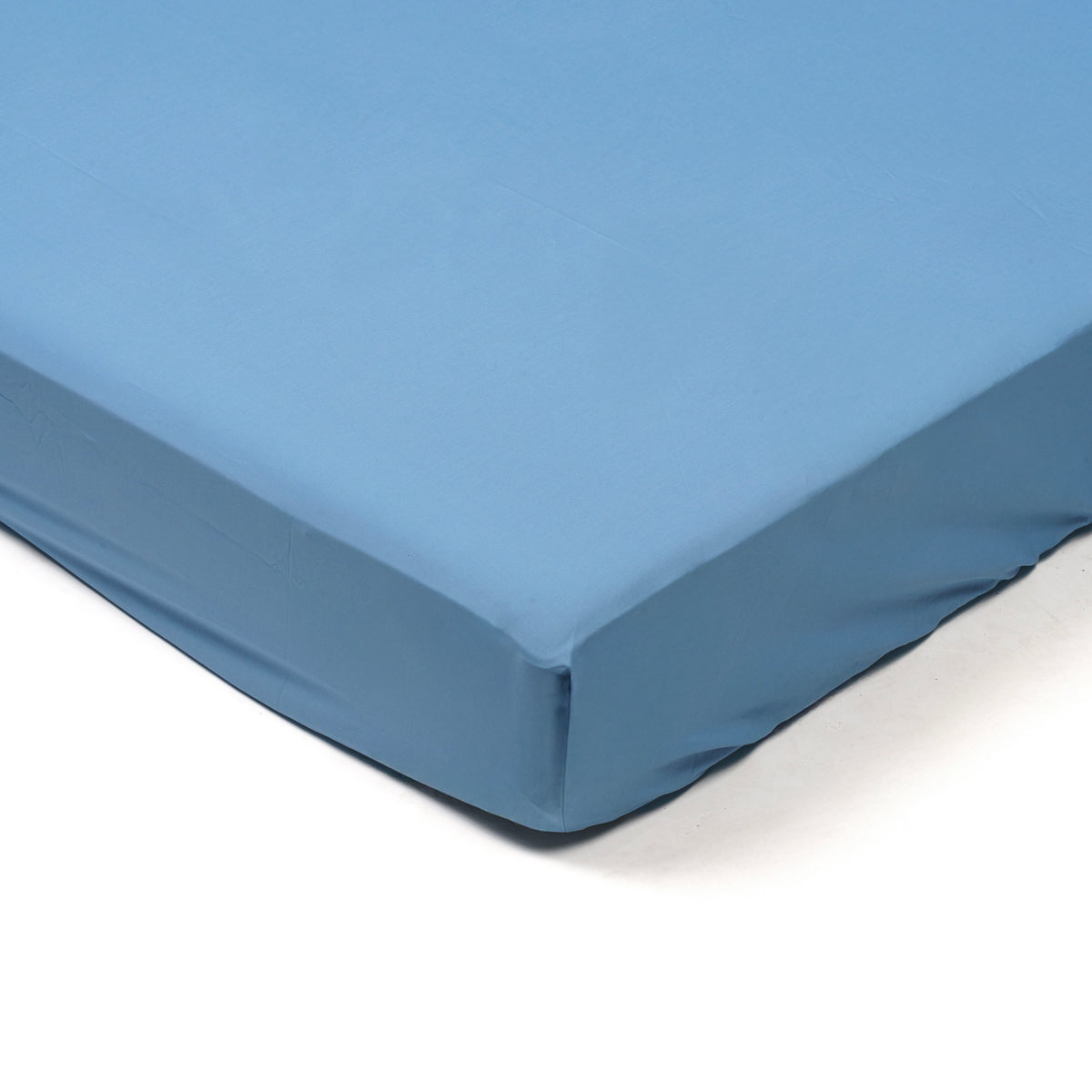 Fitted sheet - 200 threads percale (Blue)