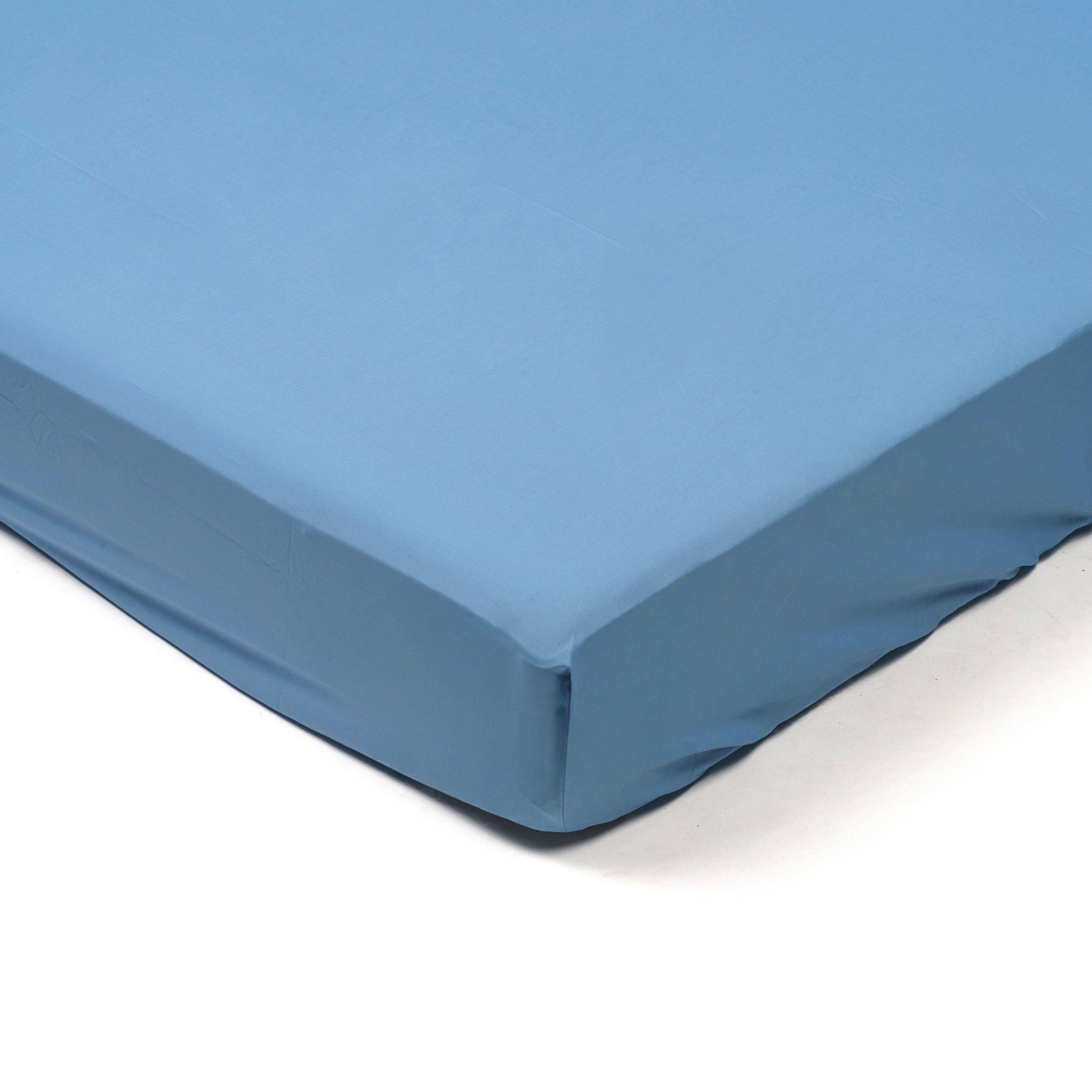 Fitted sheet - 200 threads percale (Blue)