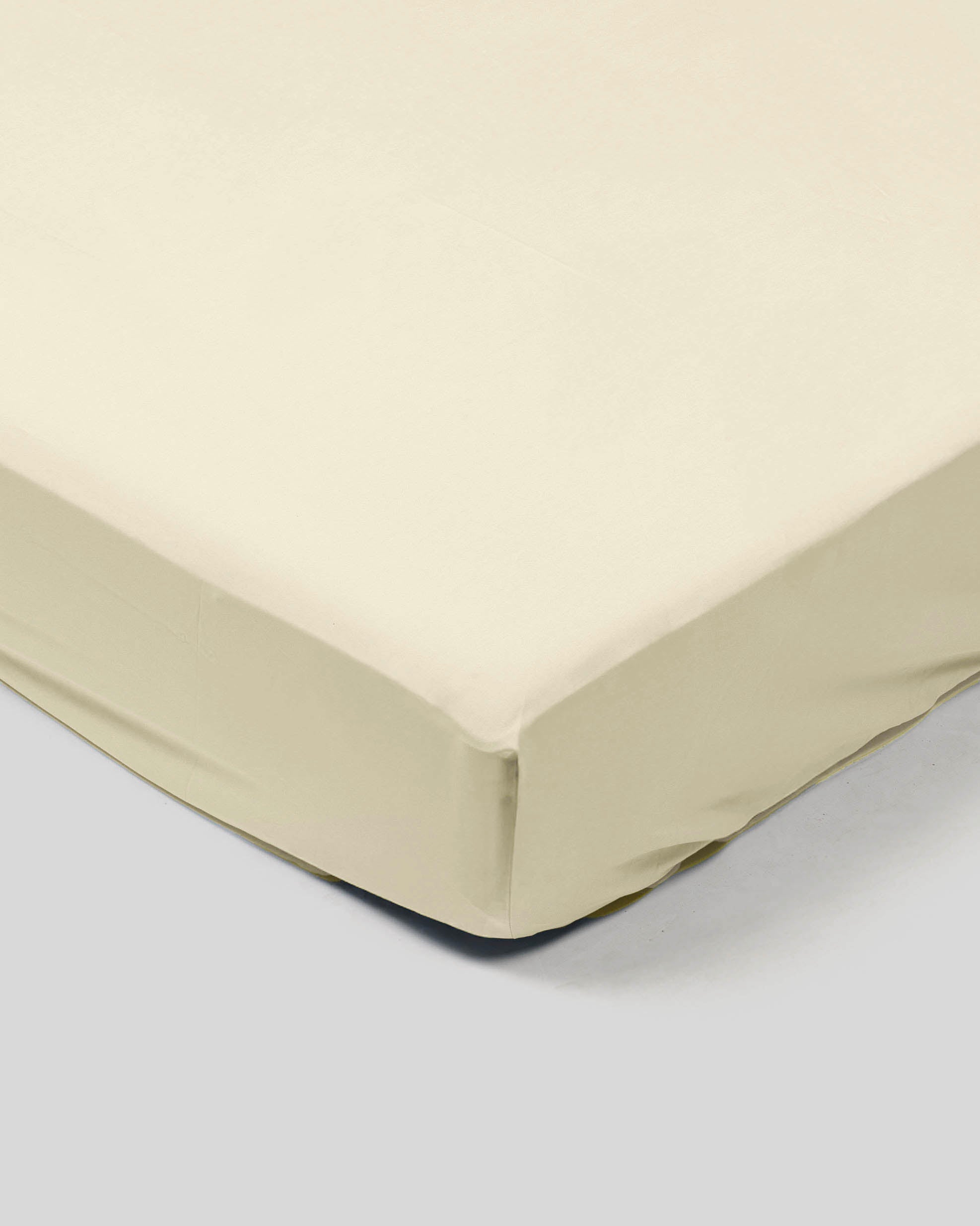 Fitted sheet - 200 threads percale (Light Yellow)