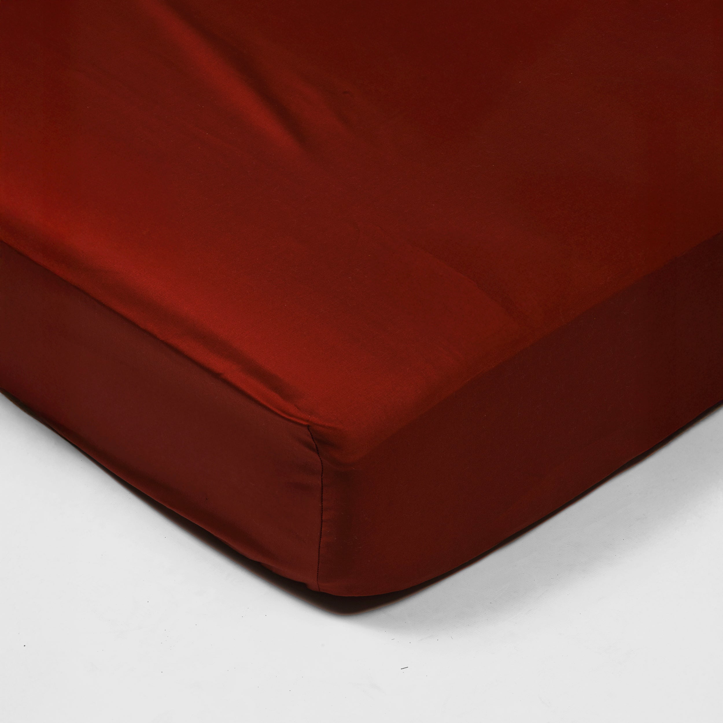 Fitted sheet - 300 threads sateen (Bordeaux)