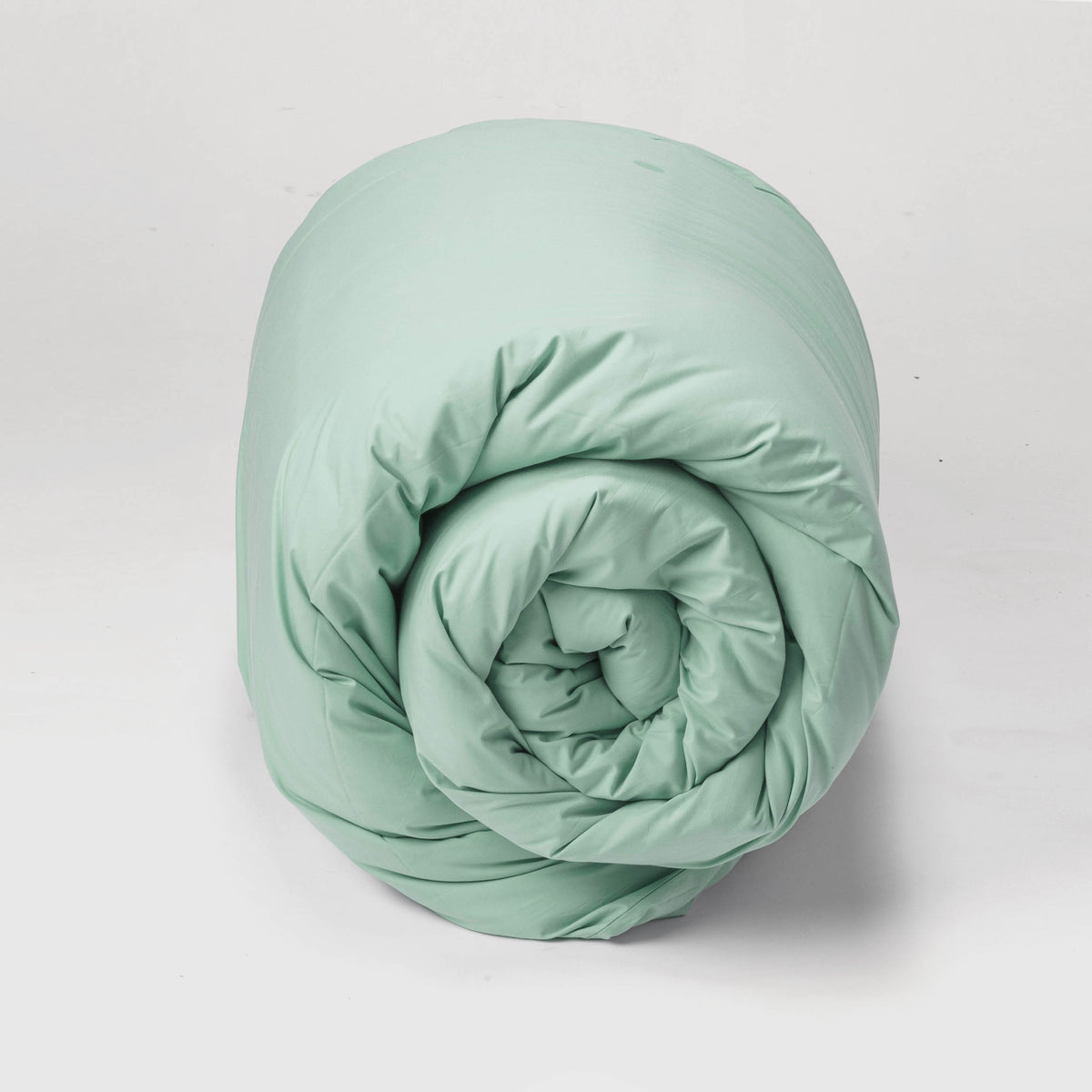 Duvet cover - 200 threads percale (Soft Green)