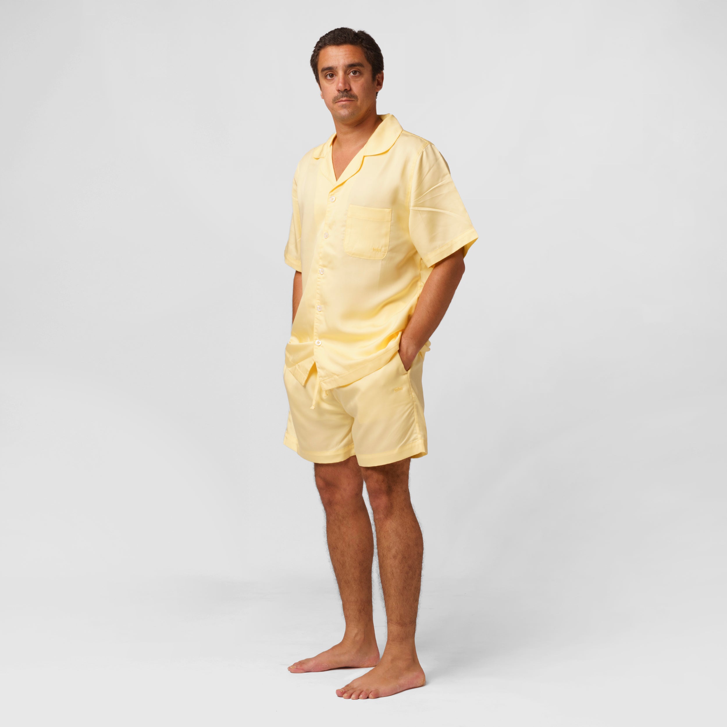 Short-sleeve shirt- Yellow – Marshmellow Fabrics