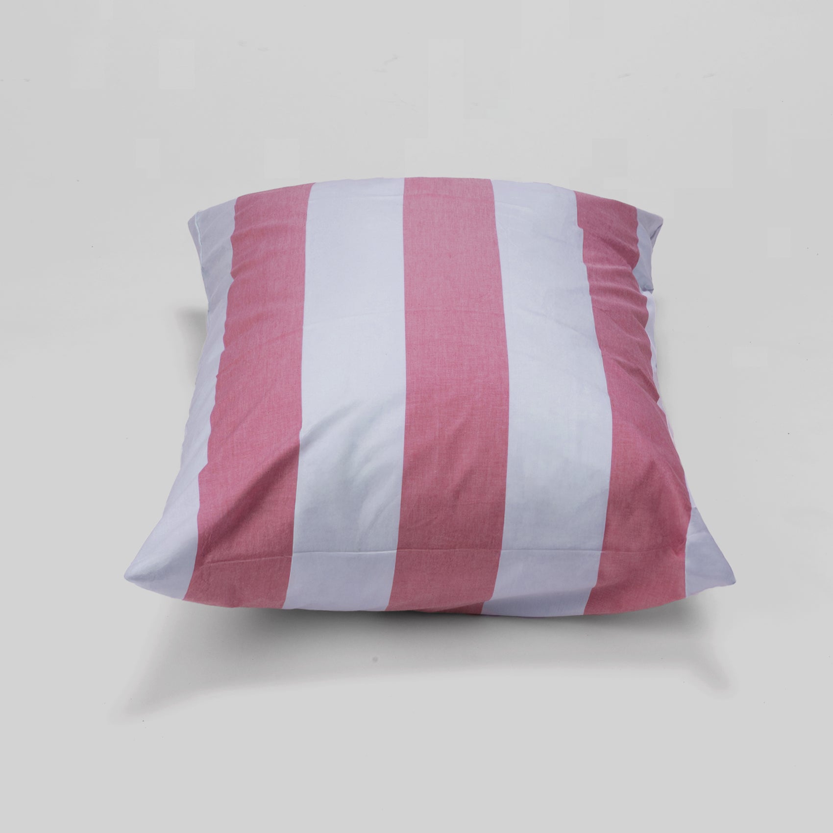 Pillowcase - 200 threads percale (Light Blue and Bordeaux Stripes)