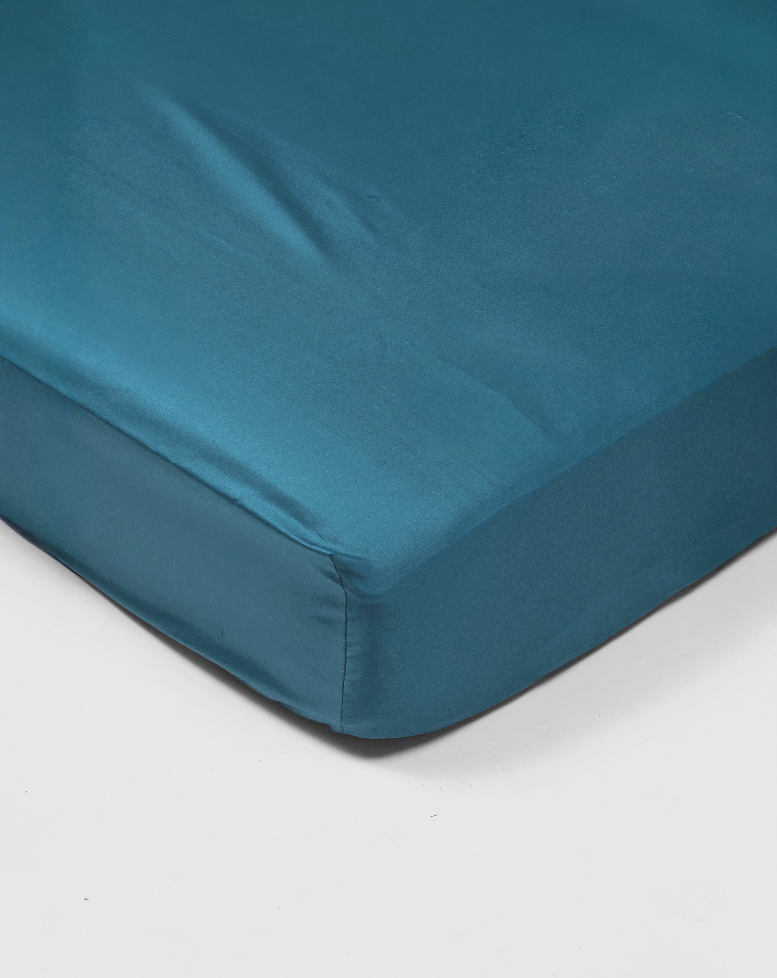 Fitted sheet - 300 threads sateen (Dark Blue)