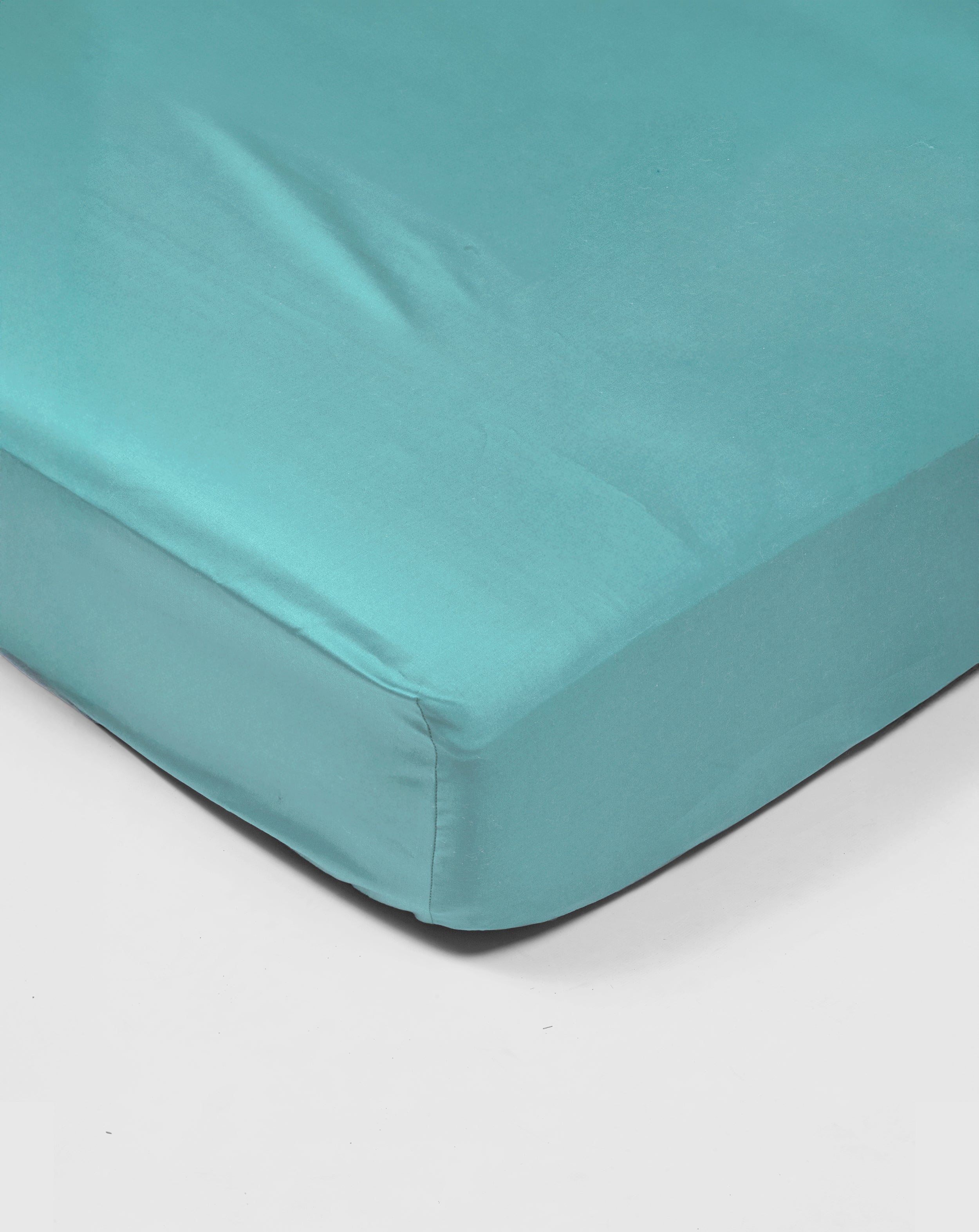 Fitted sheet - 300 threads sateen (Light Blue)