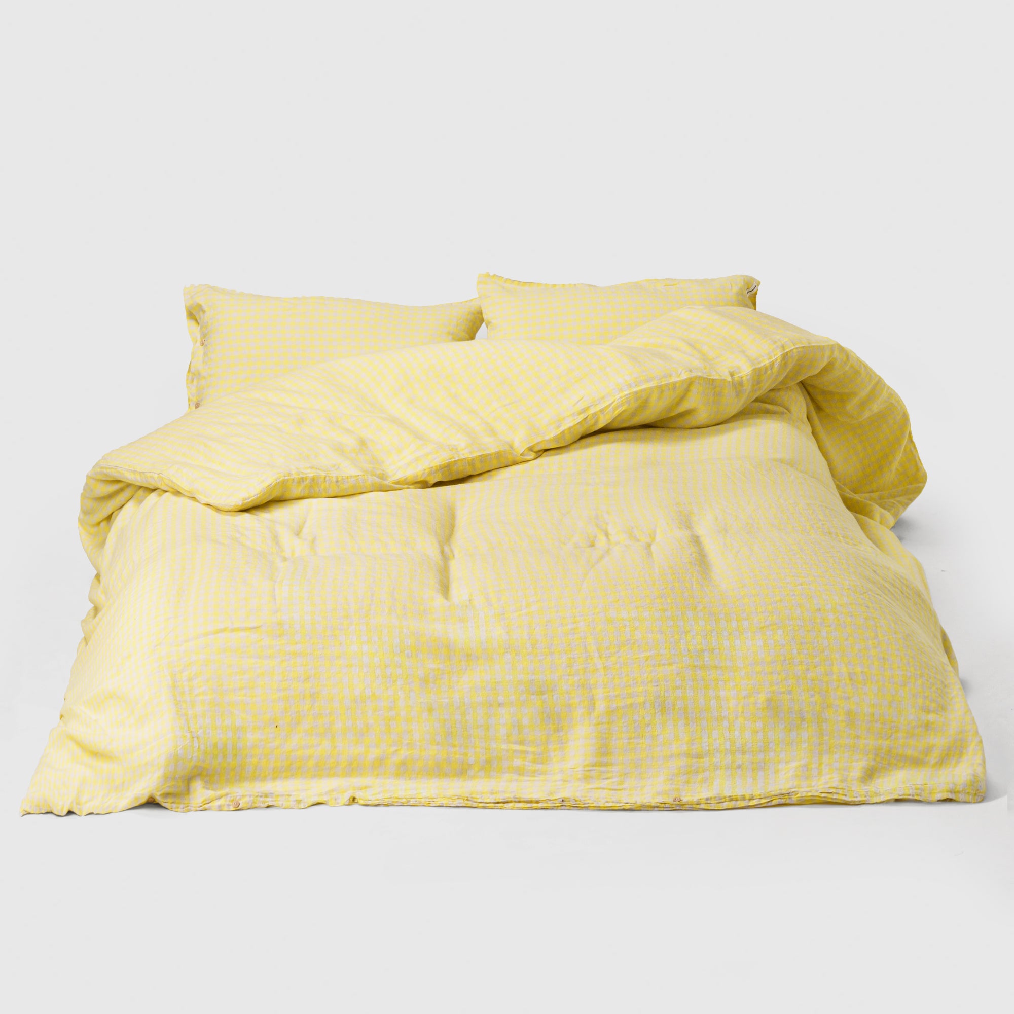 Duvet cover- Linen (Lemon Gingham)
