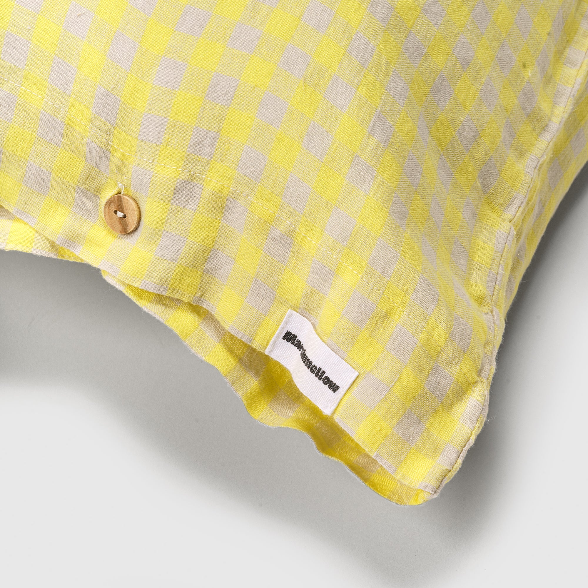 Pillowcase - Linen (Lemon Gingham)