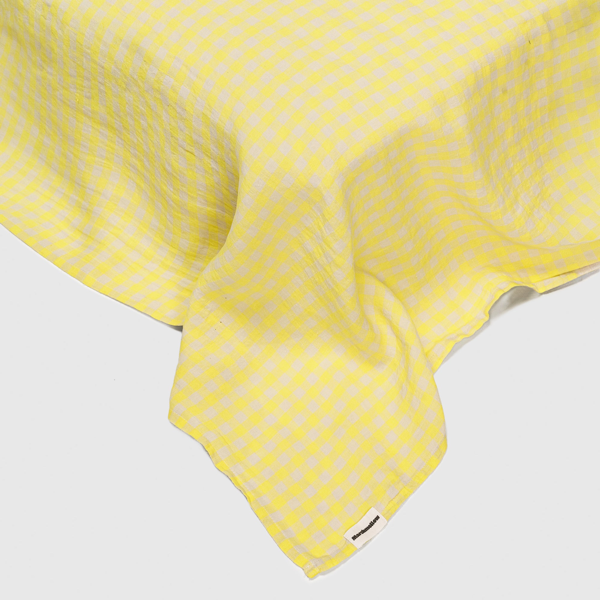 Flat sheet - Linen (Lemon Gingham)
