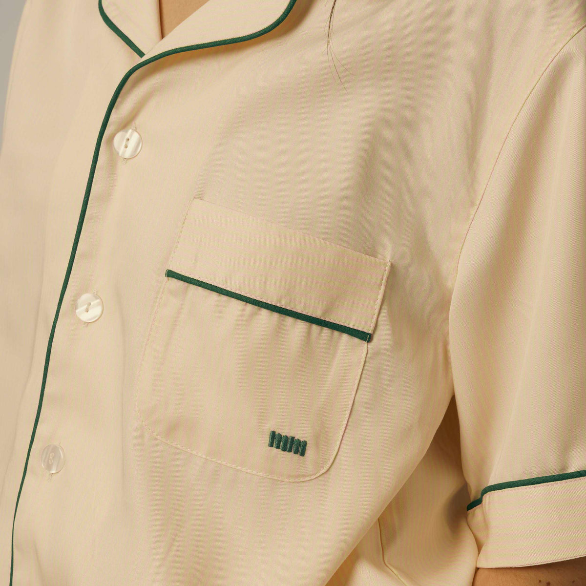 Short-sleeve shirt- Orange and Yellow Stripes