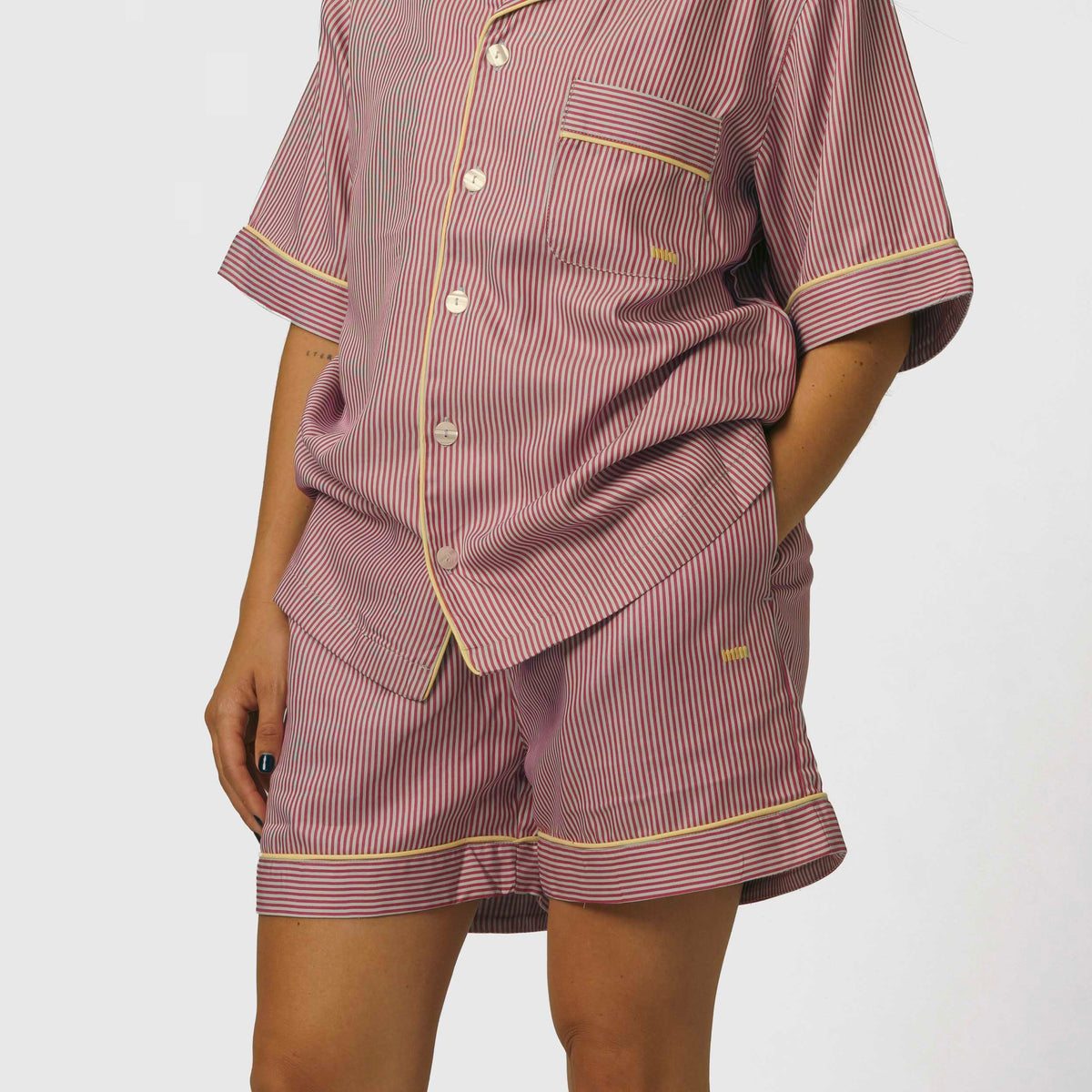 Shorts- Blue and Bordeaux Stripes