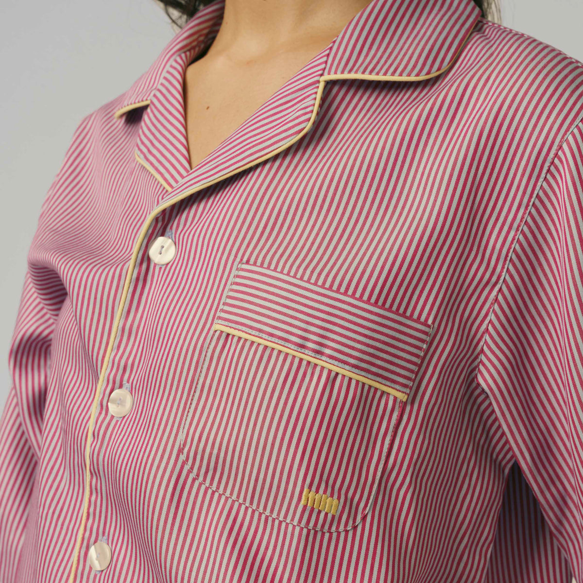 Long-sleeve shirt- Blue and Bordeaux Stripes
