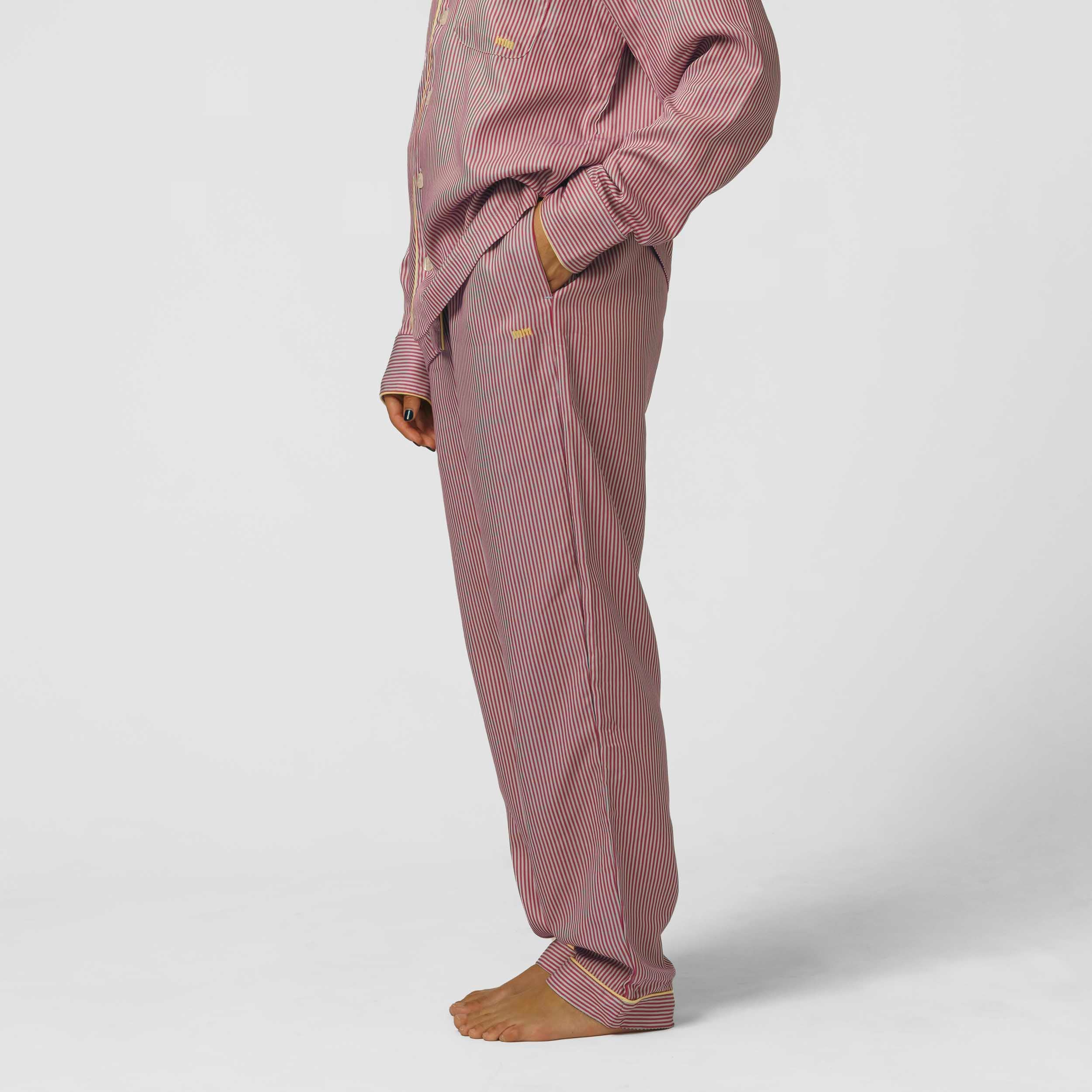 Pants- Blue and Bordeaux Stripes