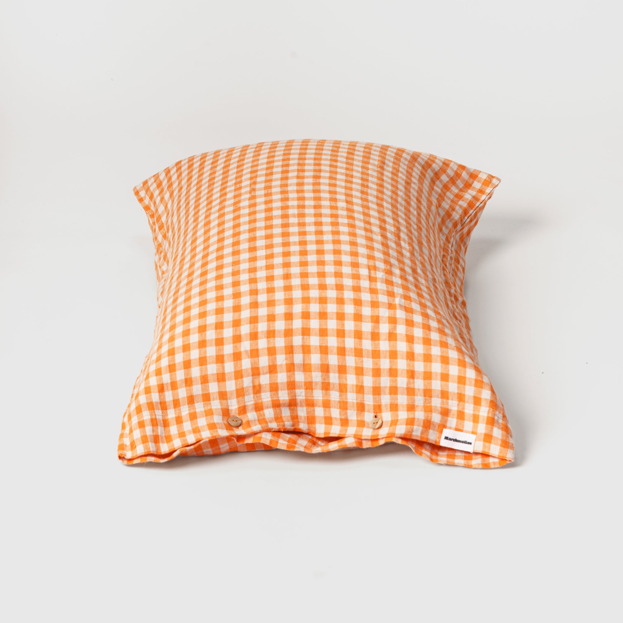 Pillowcase - Linen (Orange Gingham)