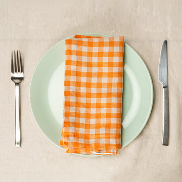 Napkin (Orange Gingham)