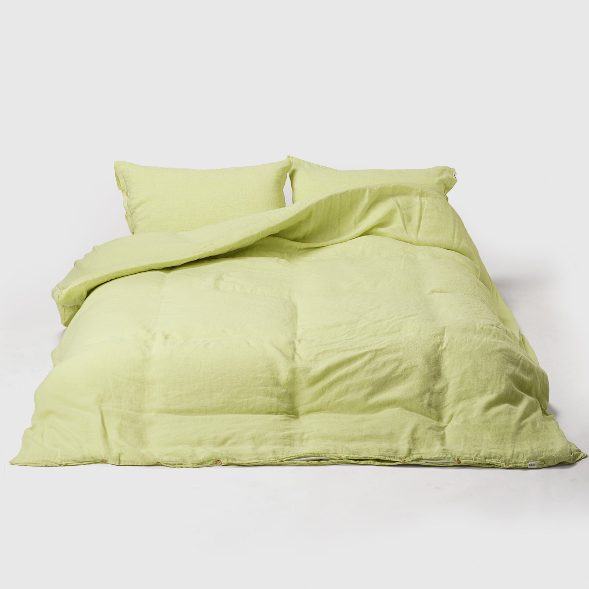 Fitted sheet - Linen (Lime)