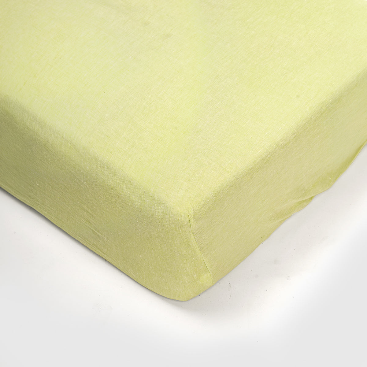 Fitted sheet - Linen (Lime)