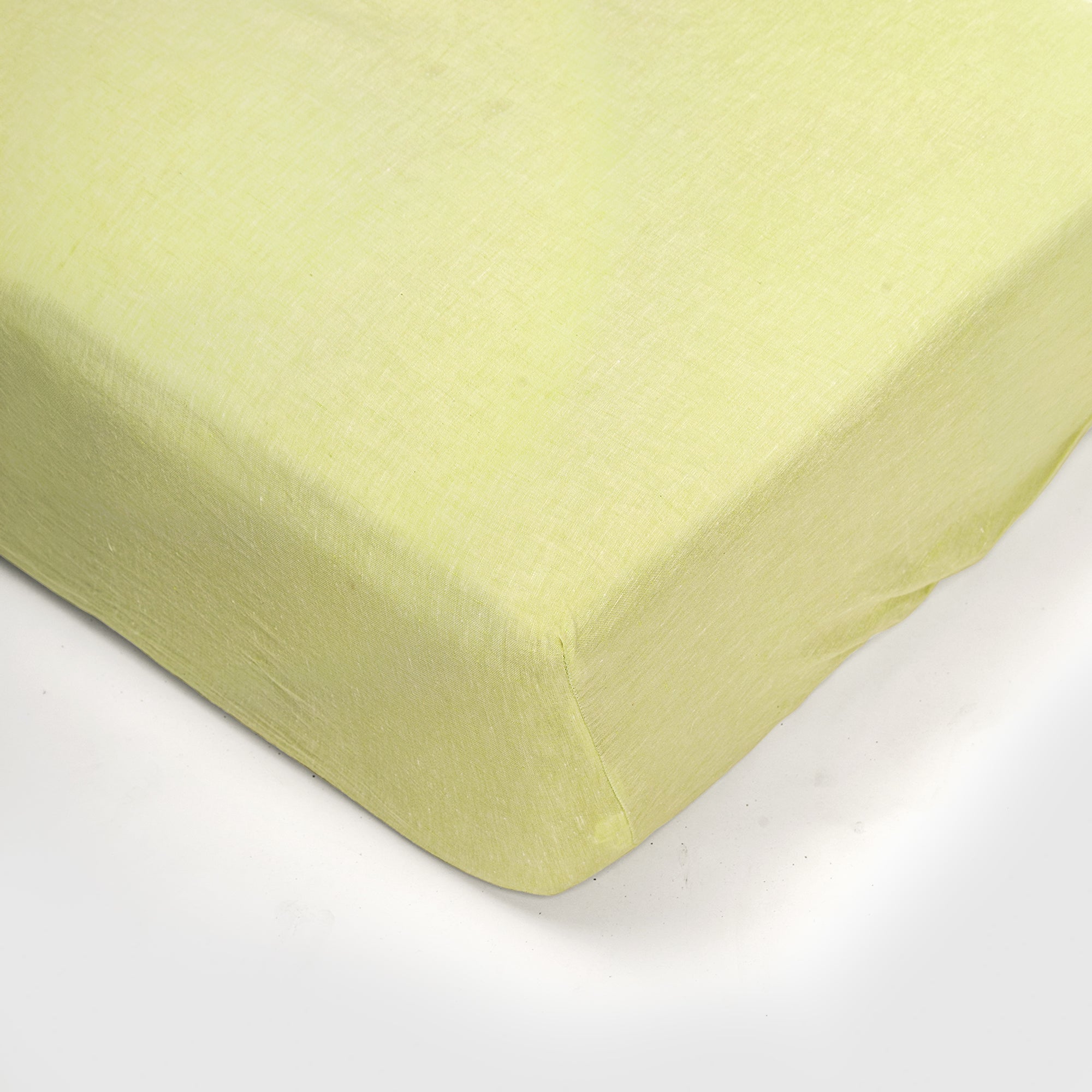 Fitted sheet - Linen (Lime)