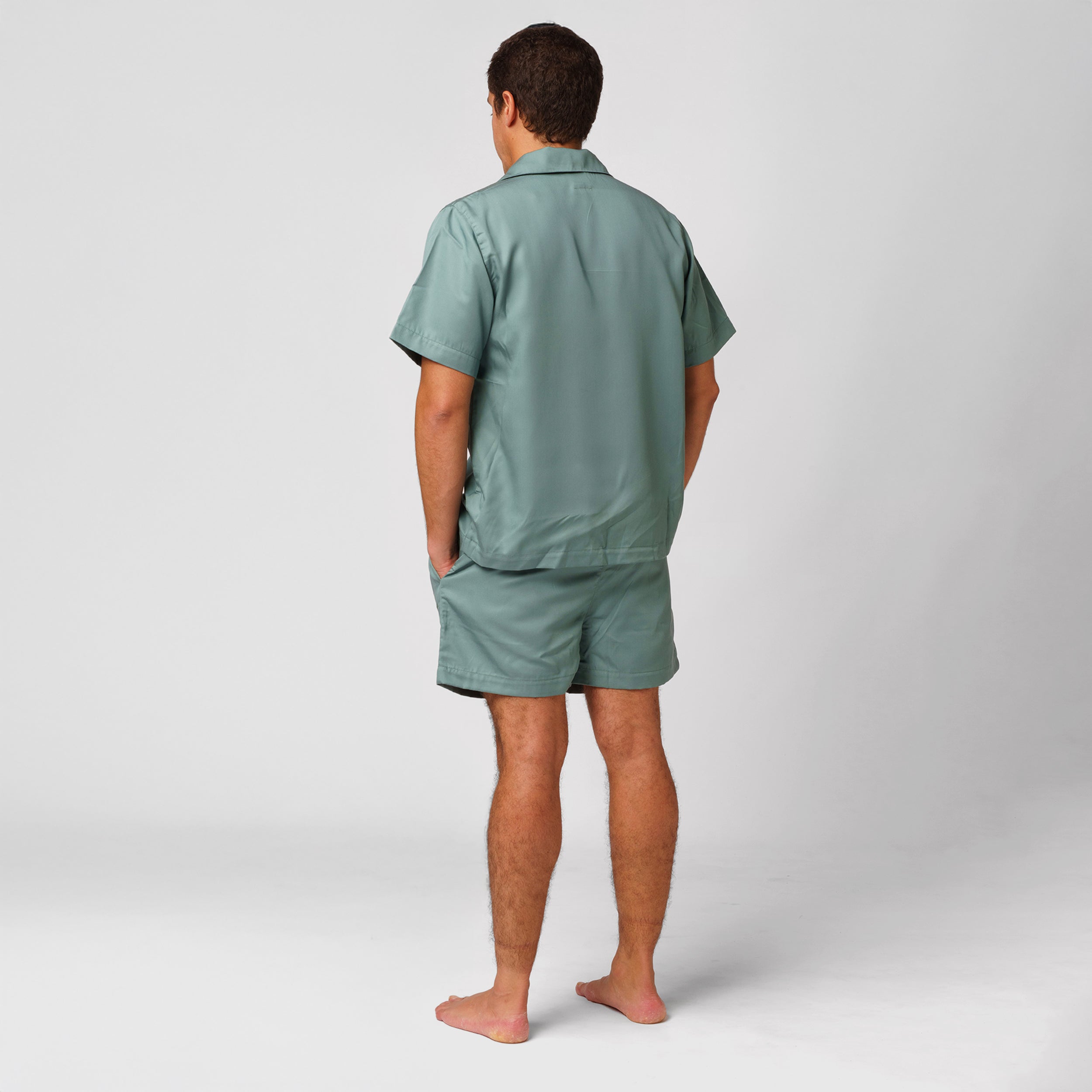 Short-sleeve shirt- Dark Green – Marshmellow Fabrics