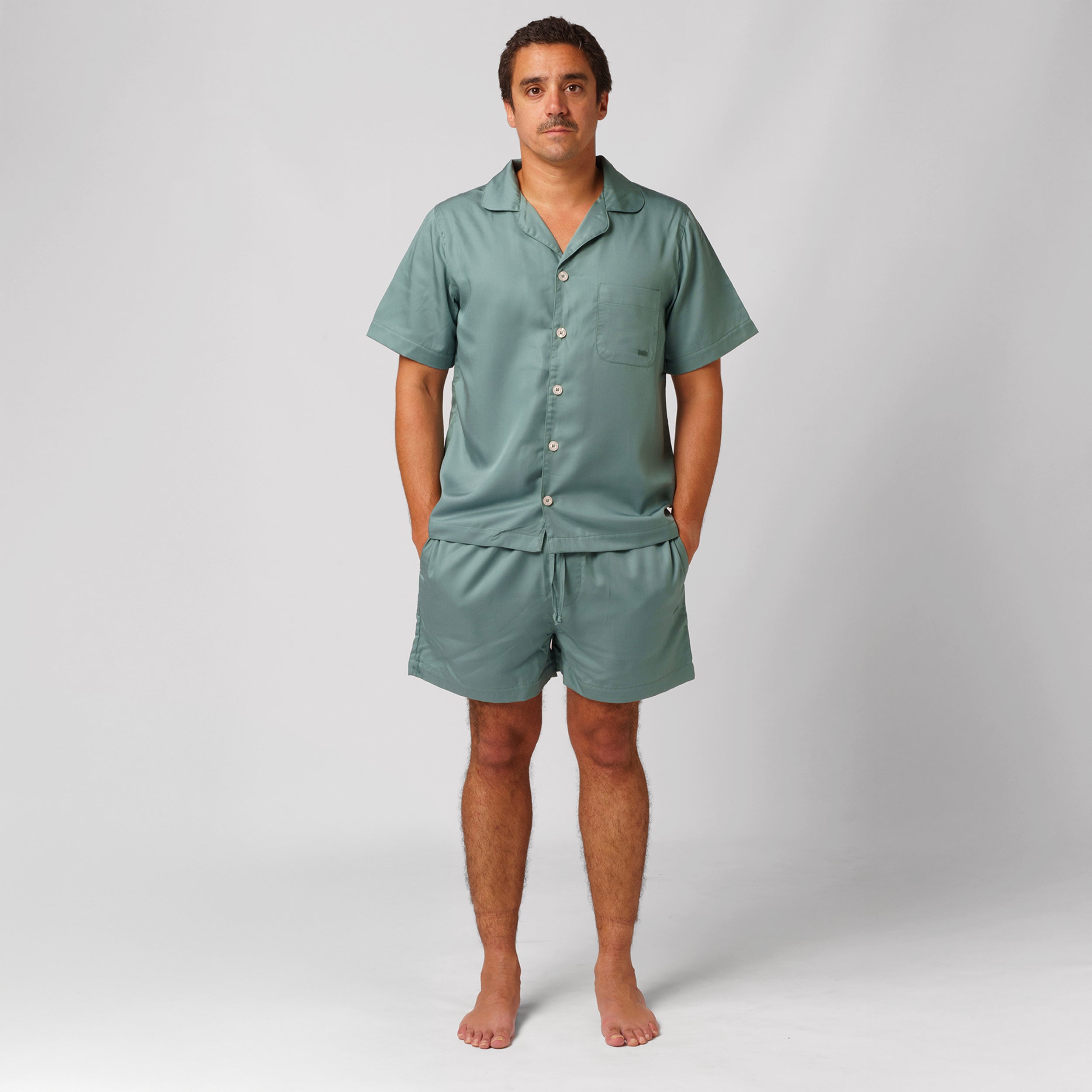 Short-sleeve shirt- Dark Green – Marshmellow Fabrics