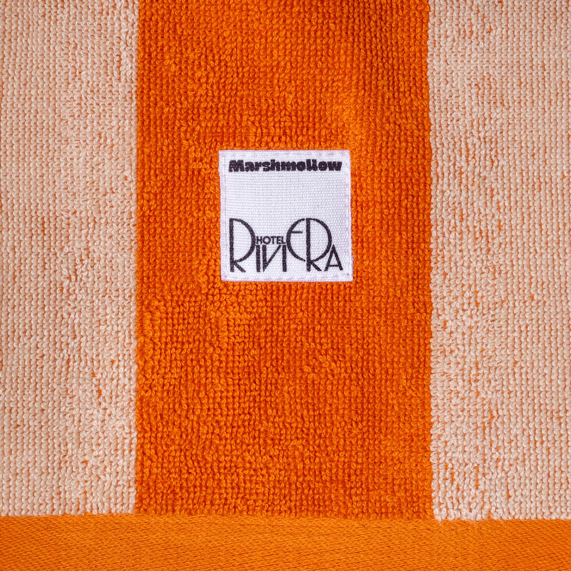 Beach towel- Orange and Oyster Stripes