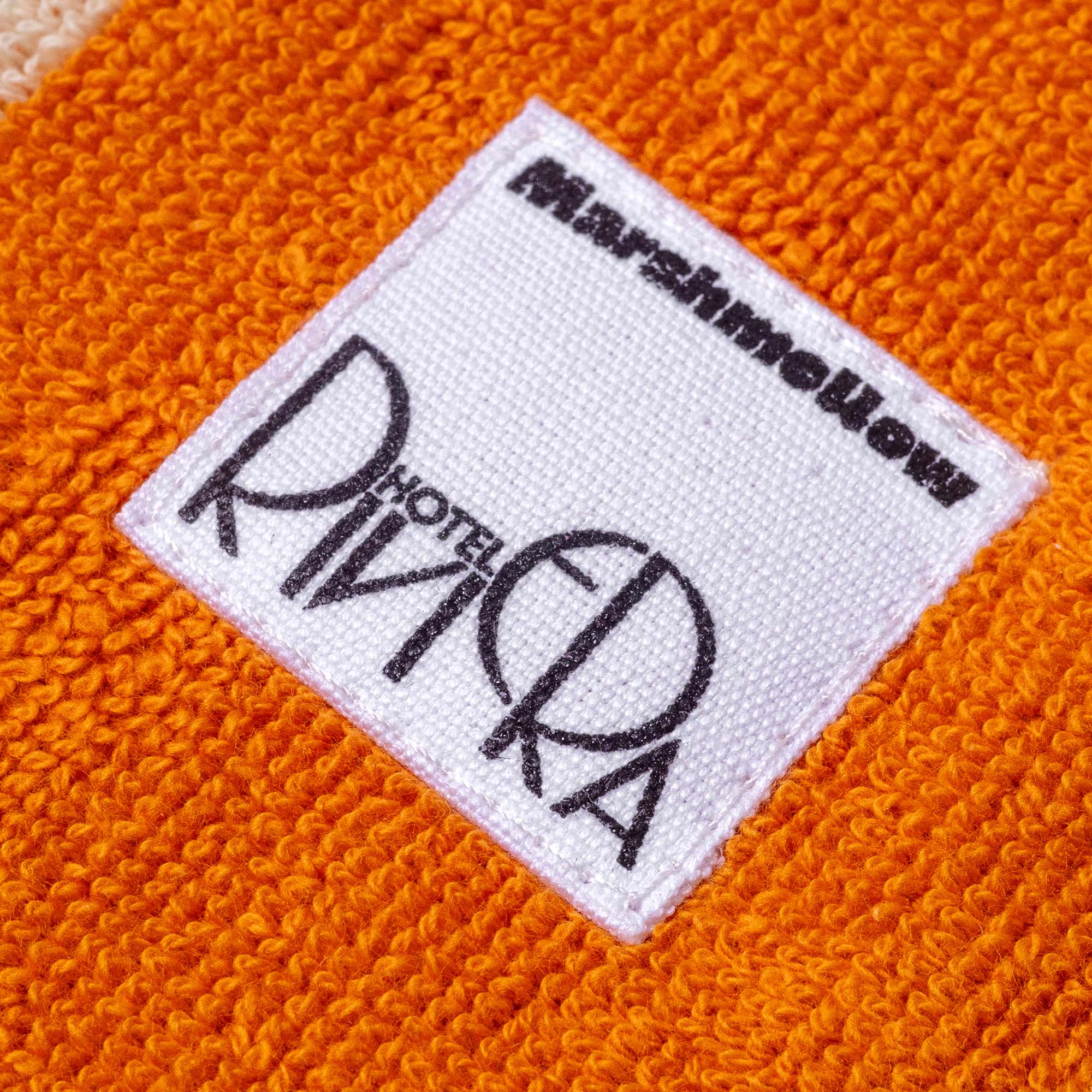 Beach towel- Orange and Oyster Stripes