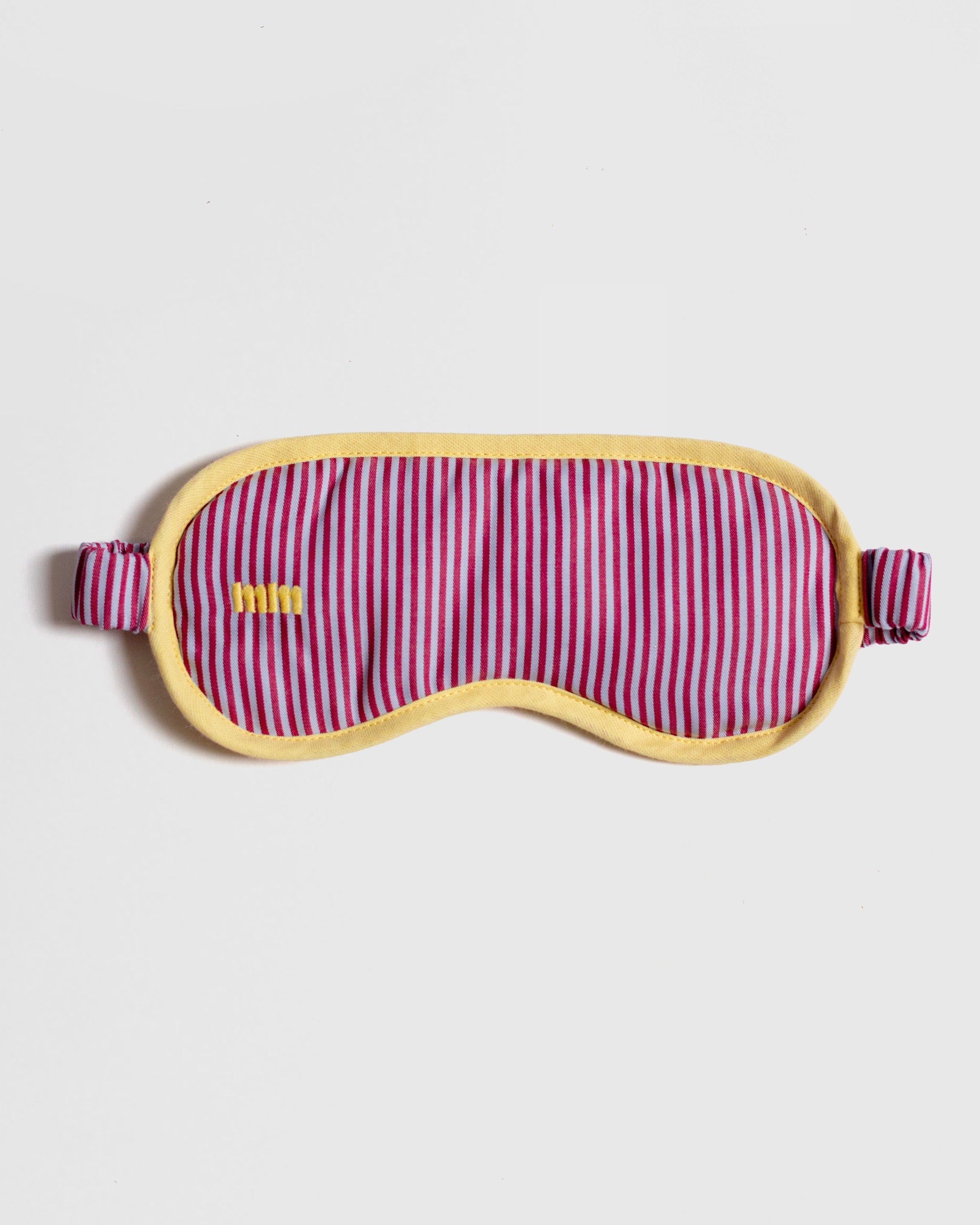 Sleep Mask- Blue and Bordeaux Stripes