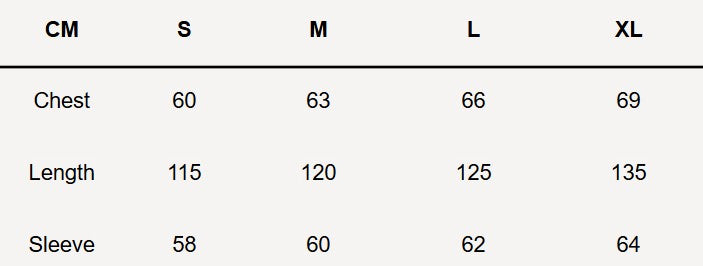 Size guide CM
