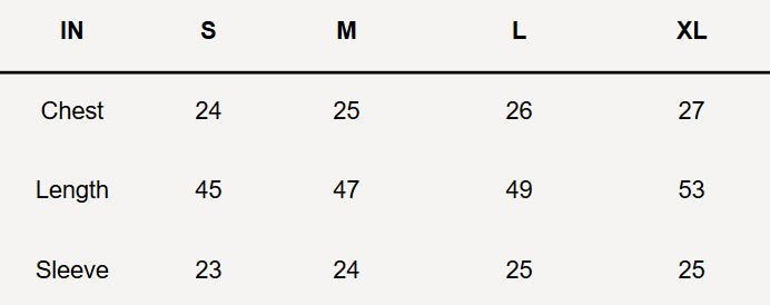 Size guide IN